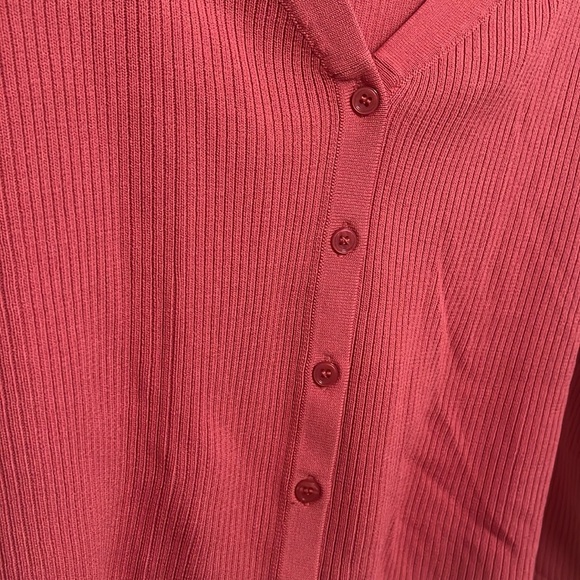 BB DAKOTA Madden fitted tank cardigan sweater set deep lipstick pink size small - Picture 10 of 14